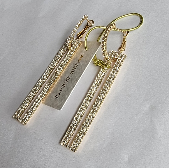 Amber Sceats Crystal Bar Earrings - Picture 3 of 6